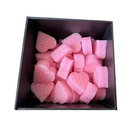 Ready to Ship Promotion 5000 Pcs Heart Shaped Foam Pink Festival Gift Box Party Decorations EPE Pearl Cotton Foam for Packaging