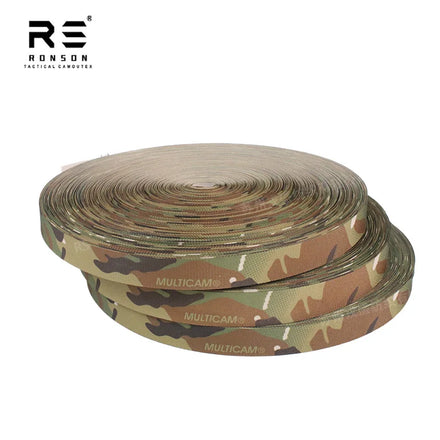 Factory Wholesale 20MM/22MM/25MM Polyester Printed Binding Tape MC Camouflage Polyester Tape Webbing Straps for Tactical Gears
