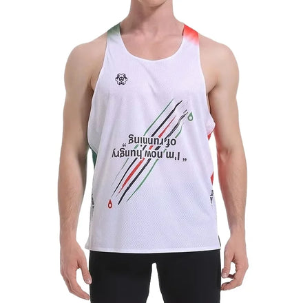 Bespoke Running logo Running Singlet Lightweight Marathon Vest Breathable Fitness Sleeveless Shirt Marathon Singlet Running