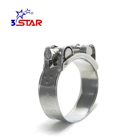 52-55MM Heavy Duty Stainless Steel Single Bolt T-Bolt Clamp for Automotive Connection Inch Measurement