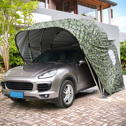 Manual Automatic Outdoor Folding Tent Sturdy Galvanized Frame Solid Car Canopy Portable Carport Shelter