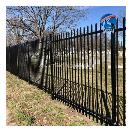 Hot Sale Anti-rust home garden fencing black spear top tubular fence anti-theft security steel picket fence with best price