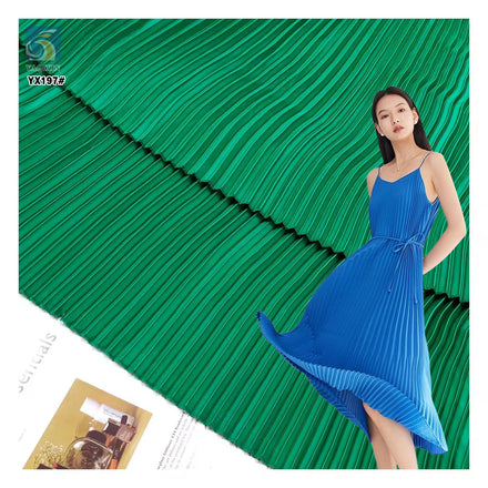 YX197 Good Quality Wedding 4810 Matte Satin Fabric 1cm Pleat Polyester Material Crinkle Pleated Satin Fabric