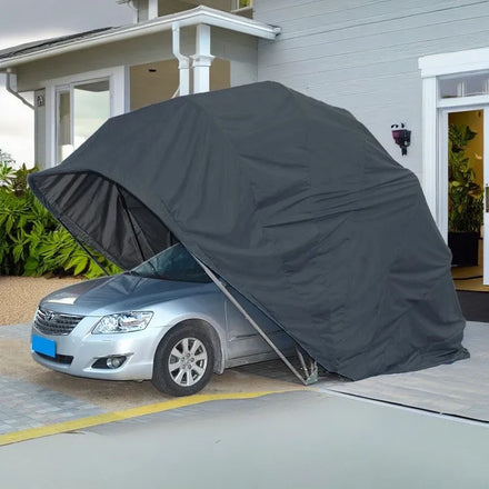Remote Controlled Foldable Metal Carport Retractable Canopy Garage for Car Parking Portable and Convenient Easy Install