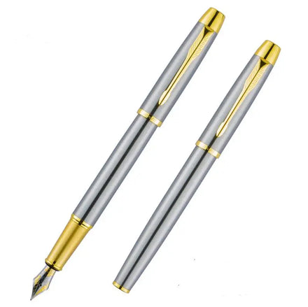 Custom Logo Promotional Fountain Pen Set with Gift Box Metal Cartridges Pen