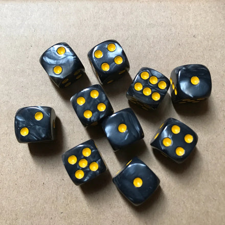 Hot Sale 16mm Custom RPG Pearl Acrylic Dice Wholesale Rounded Corners Toy for Teaching D6 Dots