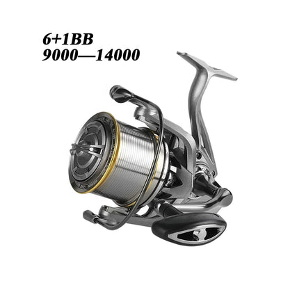 6+1 Bearings 8000/14000 Surf Fishing Reels Sea Metal Spinning Wheel Lightweight Reels Spinning Surf Reel for Saltwater