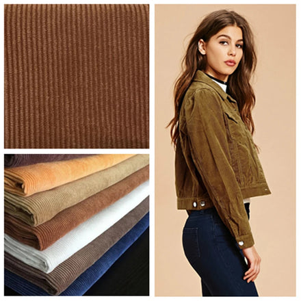 YX211 Wholesale 145gsm 100% Percent Cotton Corduroy Fabric Combed Yarn Woven 21w Dyed Corduroy Fabric for Jacket Pants