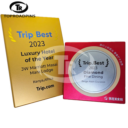 Custom Metal Plaque Medal You Tube Bili Bili Play Button Logo Award UV Printing Painting Technology Direct Manufacturer Plaque