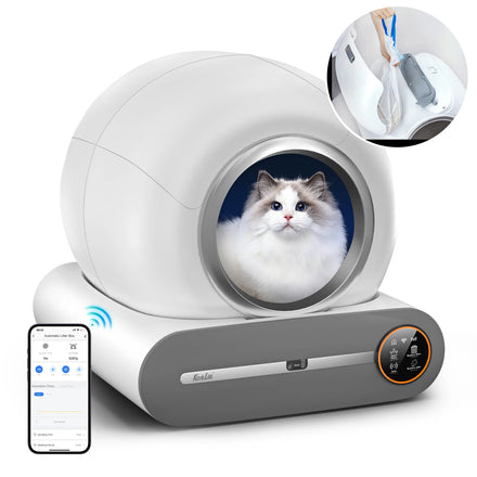 Intelligent Luxury 9L Automatic Self-Cleaning Eco-Friendly Stocked Modern Cat Litter Box Extra Large Mobile