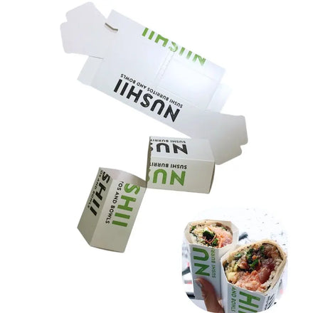 Recyclable Eco-friendly Paper Takeaway Hexagon Food Packaging for Burritos Wrap Taco Burrito Box Packaging
