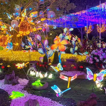 Trending Products 2024 New Arrivals Dynamic Butterfly Dragonfly Theme Light Simulated Insect Illumination Outdoor Landscape