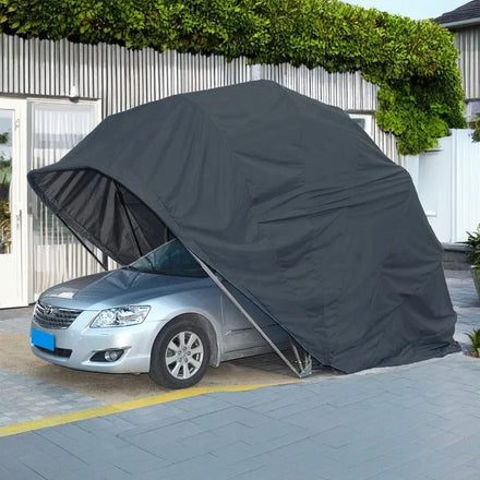2024 Durable Mobile Foldable Metal Frame Car Garage Tent with 600D Oxford Fabric Waterproof Outdoor Easy Install Shelter