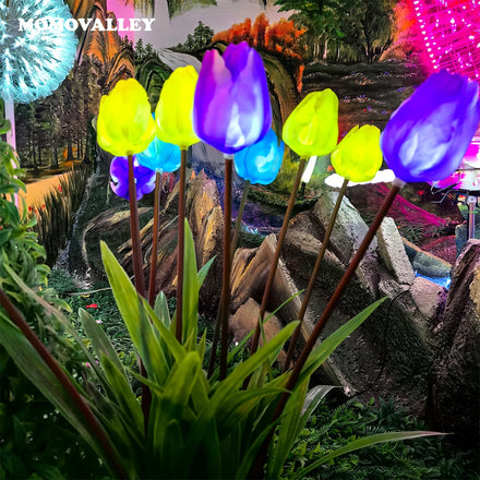 LED Tulip Flower Lights for Garden Outdoor Christmas Decoration Waterproof IP65 Rated