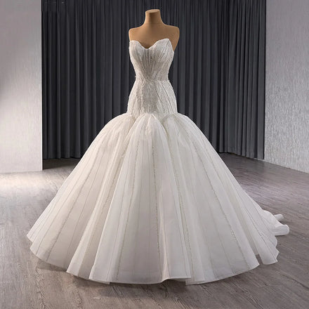 Jancember 241061 Boho Sweetheart Lace-up Party Mermaid Wedding Dresses