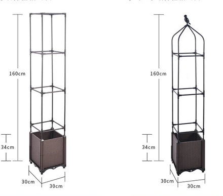 Tomato Trellis Planter Grow Cage Connectors Plant Stake Trellis Grow Climbing Plant Supports Flower Cage