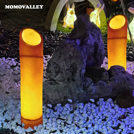 Factory New Environmental protection Resin Ip65 Waterproof Park Luminous Bamboo Decoration Led Courtyard Landscape Lighting