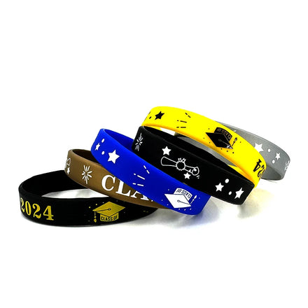 Custom Printing Logo Fashion Student Silicone Wristbands