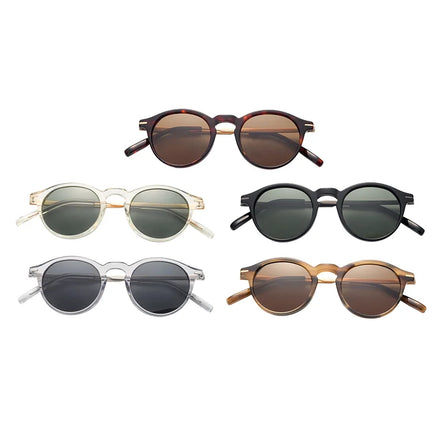 OEM Brand Unisex Luxury Classic Round Half Titanium Sunglasses with TAC Lenses and Polarized