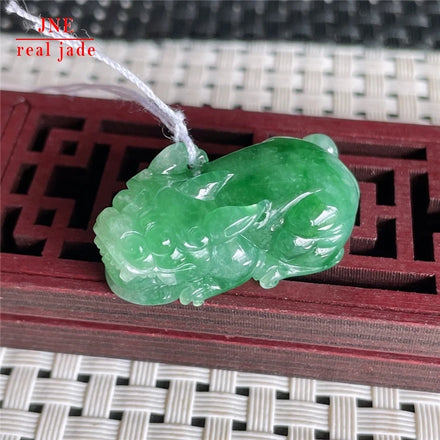 Myanmar Natural a Type Jadeite Jade Pendant Full Green Pendant Emerald Pendant 13.40