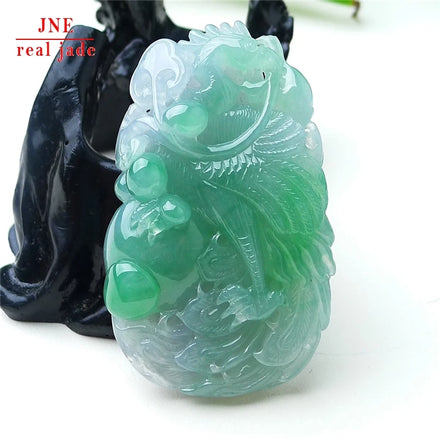 Myanmar Natural a Type Jadeite Jade Pendant Yang Green Peacock Brand Emerald Pendant 67.99