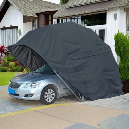 Retractable Foldable Car Shelter Portable Canopy Garage Tent Easy-to-Use Carport