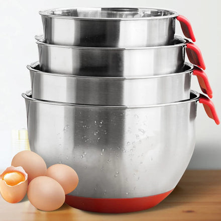 Restaurant Metal Containers Silicone Large Stainless Steel Reusable Serving Salad Container Steel Salad Bowl Set