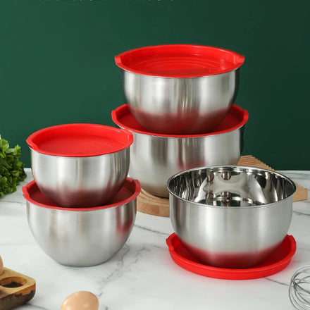 Reusable Deepened Vegetable Serving Large Luxury Fruit Stainless Steel Lid Luxury Lunch Box Steel Salad Bowls