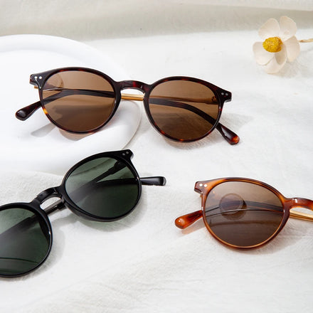 Modern Design Vintage Polarized Unisex Half Titanium Fashion Sunglasses Adult