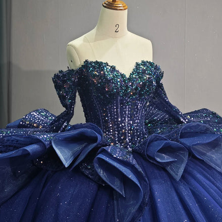 Jancember 6761 Luxury 2024 Sweetheart Evening Party Royal Blue Dresses for Girls