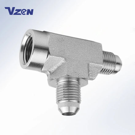 Factory Wholesale Tee Type Stainless Steel Jic Male to Npt Female to Jic Male Tee Hydraulic Adapters Fittings