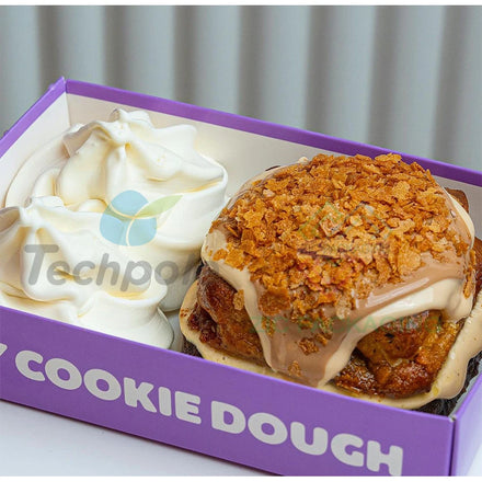 Personalized Bakery Packaging Ice Cream Cookie Dough Paper Tray Waffles Paper Tray