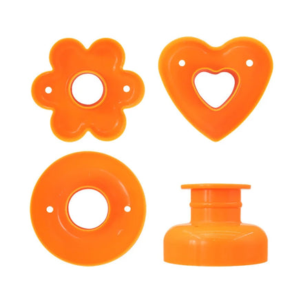 Factory Direct Supply Orange Plastic Bagel Love Plum Blossom Round Donut Mold Spot Simulation Baking & Pastry Tools