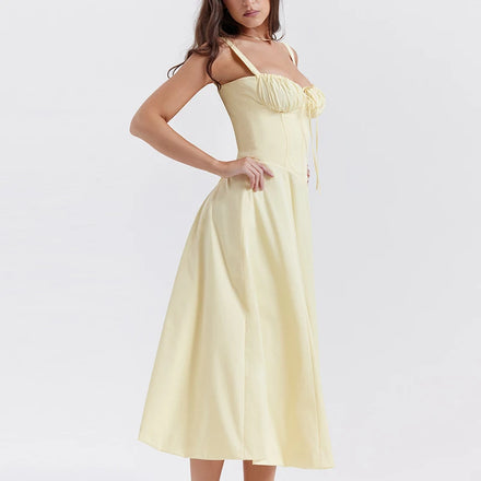 Floral Dress Hot Selling Suspender Floral Dress Seaside Vacation Beach Casual Wear Party Dress
