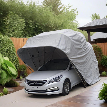 Custom Stainless Steel Retractable Car Shelter Tent Portable Automatic Foldable Easy Install Vinyl Clad Garage