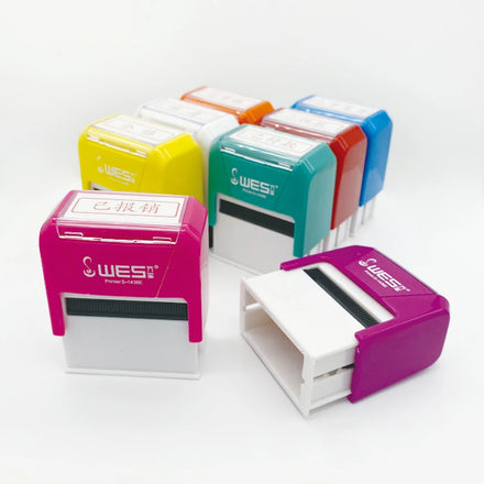 Factory Outlet Self-inking Stamps 14*36 Fabric Stamps logo Sellos