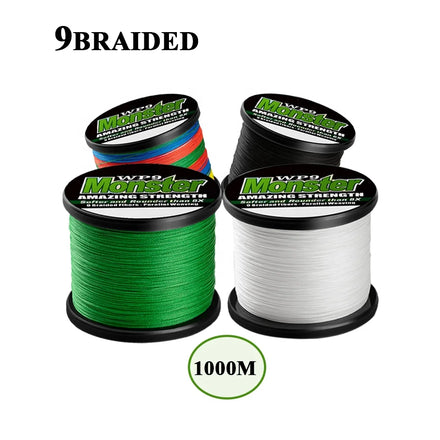 9 Strands 1000M Braid Fishing Wire 0.4-15 Line Number Fishing Line Floating Freshwater and Sea Ocean Rock Fishing Lines