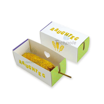 Eco Friendly Latest Luxury Corn Dog Box Disposable Food Packaging Sushi Candy Cake Bakery Burger Picnic Paper Bakery Packaging