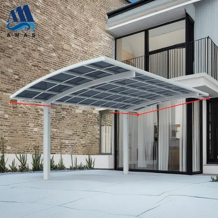 Luxury Durable Multi-Function Aluminium Carport Polycarbonate Roof Modern Design Car Garage Canopy Outdoor Parking Shed