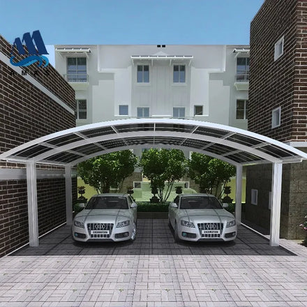UV-Resistant Aluminum Alloy Frame Polycarbonate Roof Carport for Car Parking and Vehicle Protection
