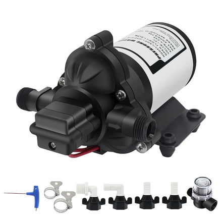 Factory 33 Series 15LPM/4.0GPM High Pressure RV Marine Diaphragm Water Pump 45PSI/3.10BAR Booster Pump 230v DC Laboratory Pump