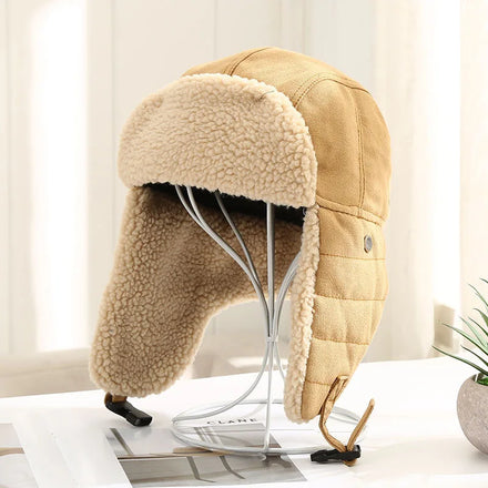 Waterproof Windproof Unisex Ushanka Winter Hat for Adults Trooper Trapper Style Ear Flaps Adjustable for Sports 100% Polyester