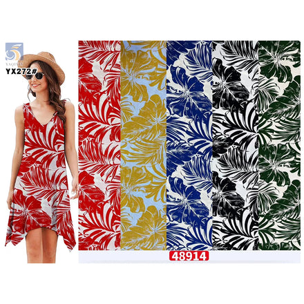 YX272 Cheap Rayon Fabric Polynesian Digital Print Design for Women's Dresses