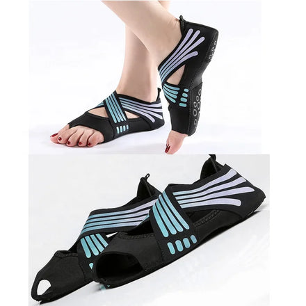 Womens Non Slip Professional Gym Women Flat Soft Anti-slip Sole Ballet Non-slip Fitness Dance Shoes Pilates Yoga Shoes Socks
