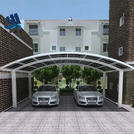 2 Car Canopy Outdoor Garden Aluminium Frame Polycarbonate Sheet Carport