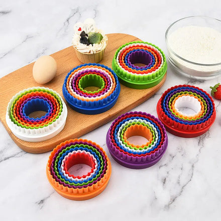6-Piece Plastic Ring Shape Cutter Cake Mold Material Custom Making Cookie Decorating Tools