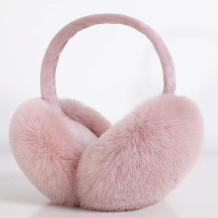 Unisex Australian Merino Sheepskin Fur Earmuffs Plush Furry Ear Cover Warmer Winter Outdoors 100% Polyester