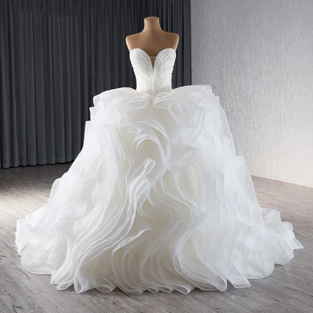 Jancember 241074 Boho Sweetheart Ruched Bridal Ball Gown Wedding Dresses for Girls