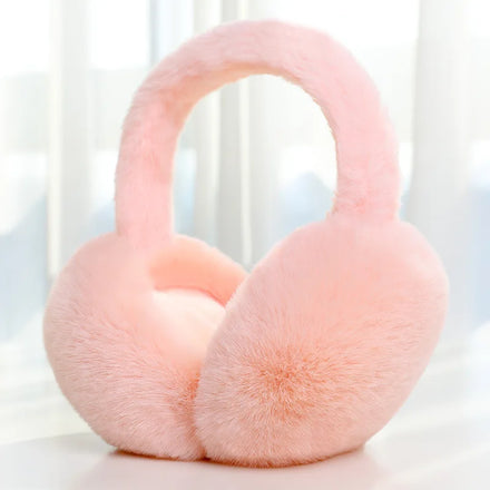 Wholesale Ladies Winter Ear Muffs Plus Size Fleece With Woolen Pole and Cloth Folding Warm Earmuffs