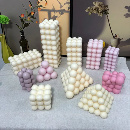 MaehSab 3D Cut Cube Wax Candle Making Mold Suitable for Candle Hand-making DIY